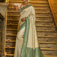 Astita Rajvastra Sea Green Banarasi Silk Saree | Swadesiicart