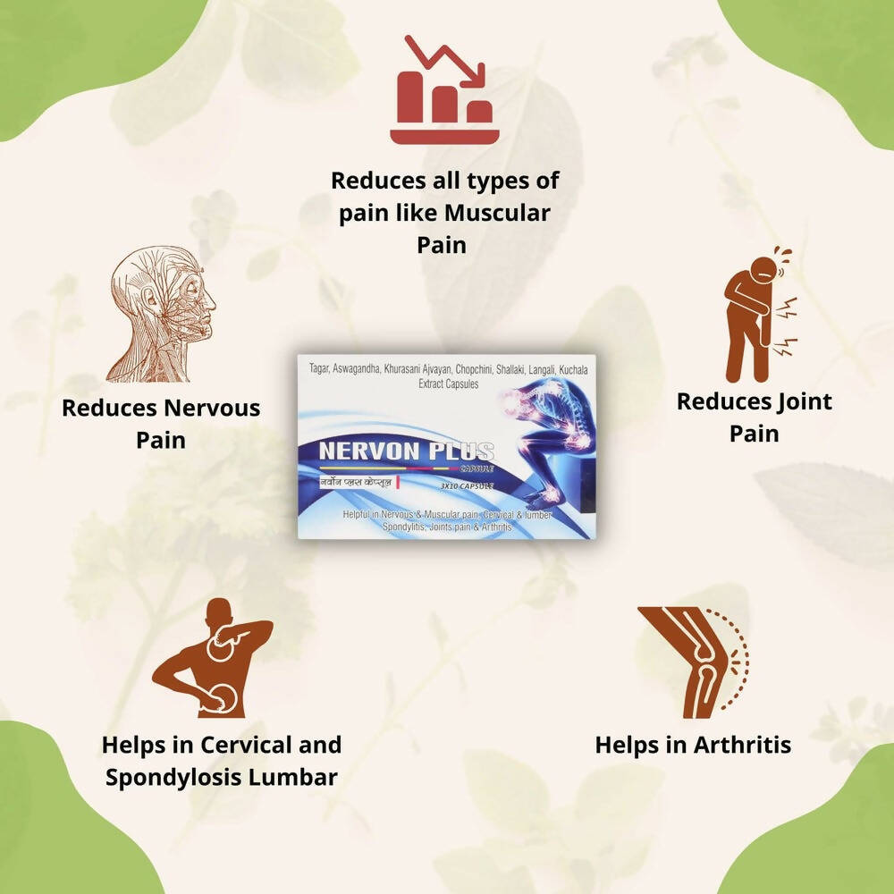 SN Herbals Nervon Plus Capsules - Swadesiicart