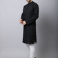 Even Apparels Black Pure Cotton Men's Kurta With Side Placket (MMS446) | Swadesiicart
