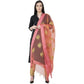 A R Silk Tissue Zari Emb. Golden Zari Emb. Color Rani Dupatta or Chunni