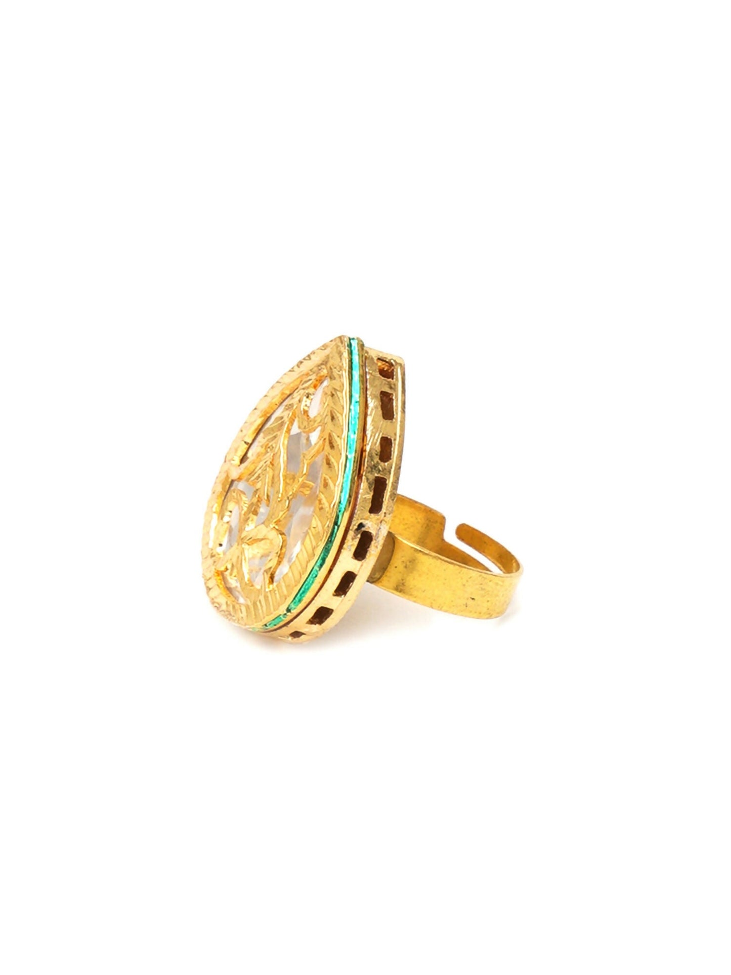 Kundan Ring (gold) - Ruby Raang | Swadesiicart