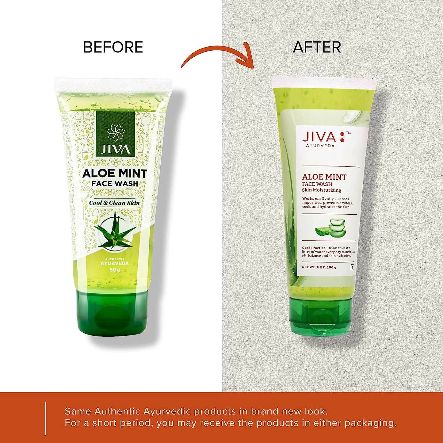 Jiva Ayurveda Aloe Mint Facewash | Cooling Ayurvedic Face Wash for Fresh, Clear & Hydrated Skin - Swadesiicart