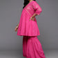 Ahalyaa Women's Traditional Wear Co-ords - Pink - Swadesiicart