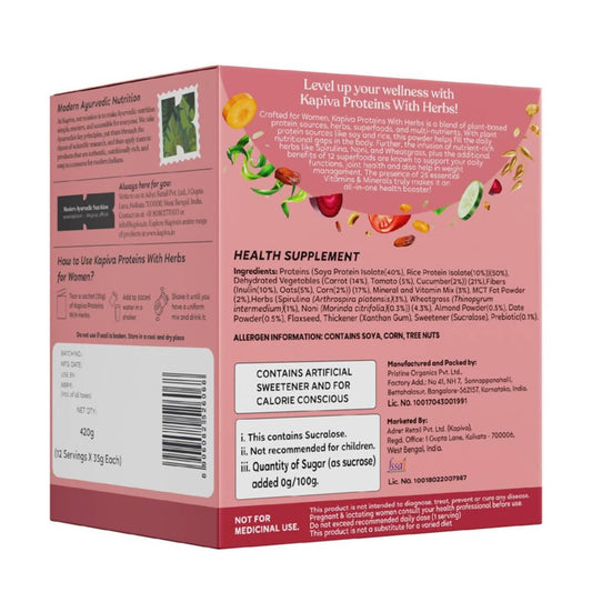 Kapiva Ayurveda Proteins with Herbs - Unflavoured | Swadesiicart