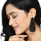 Mominos Fashion Johar Kamal Women's Latest Design Black Color Earrings - Swadesiicart