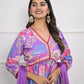 Lavender Muslin silk Embroidery with Thread and sequence Stitched Suit With Dupatta - Tanisha | Swadesiicart