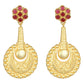 Joban Fashion Women Matte Gold Brass Earrings | Swadesiicart