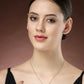 NVR Women's Rose Gold Heart Shape American Diamond Metal Chain | Swadesiicart