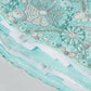 House of Panchhi Turquoise Blue Organza Sequins, Zarkan And Thread Embroidery Lehenga Choli & Dupatta | Swadesiicart