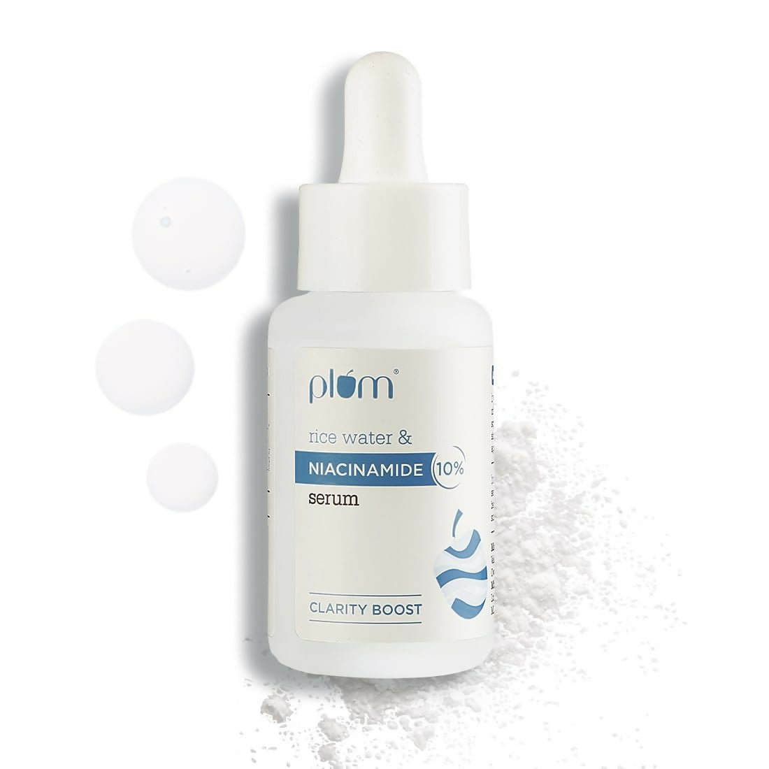 Plum 10% Niacinamide Brightening Face Serum With Rice Water - Fades Blemishes & Dark Spots, Beginner Friendly - Swadesiicart