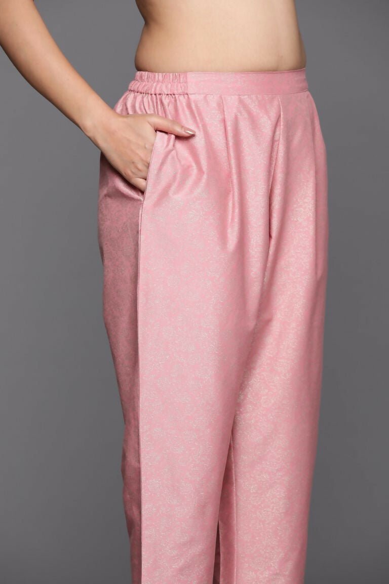 Ahalyaa Women's Traditional wear Kurta Set - Pink | Swadesiicart