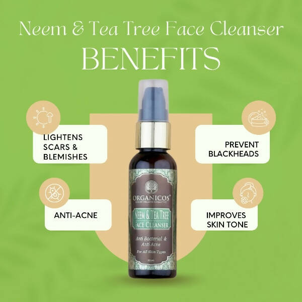 Organicos Neem & Tea Tree Face Cleanser - Swadesiicart
