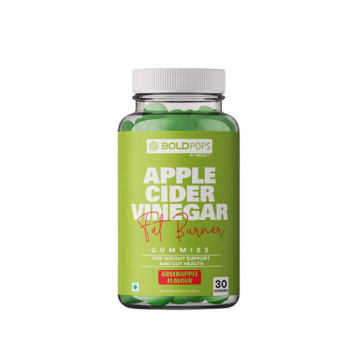 Boldpops Apple Cider Vinegar Fat Burner Gummies (Green Apple) | Swadesiicart