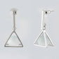 VOJ Women Sliver Triangle with Pearl Stainless Steel Stud Earrings - Swadesiicart