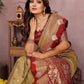 Aastha Fashion Light Brown Silk Sarees Weaving Saree