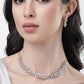 NVR Women Silver Plated Cz Stone Handcrafted Jewellery Set - NR Retail-NVR