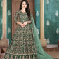 Anaita Green Embroidered Faux Georgette Anarkali Suit
