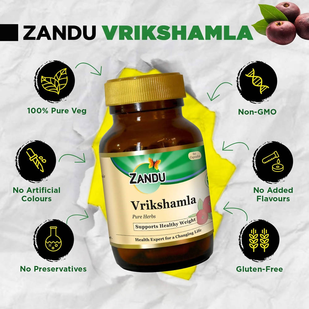 Zandu Vrikshamla Pure Herbs Capsules | Swadesiicart
