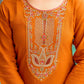 The52 Rust Women's Gorgeous Embroidered work Rayon Fabric Straight Kurta, Pant and Dupatta Set - Swadesiicart