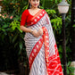 Grey Polycotton Ethnic Motifs Saree with Unstitched Blouse - Hiral Fashion | Swadesiicart