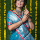 Jyoti Fashion Women's Teal Soft Handloom Silk Zari Woven Saree with Blouse | Swadesiicart