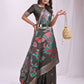 Shree Shyam Fashion Linen Cotton Grey Saree