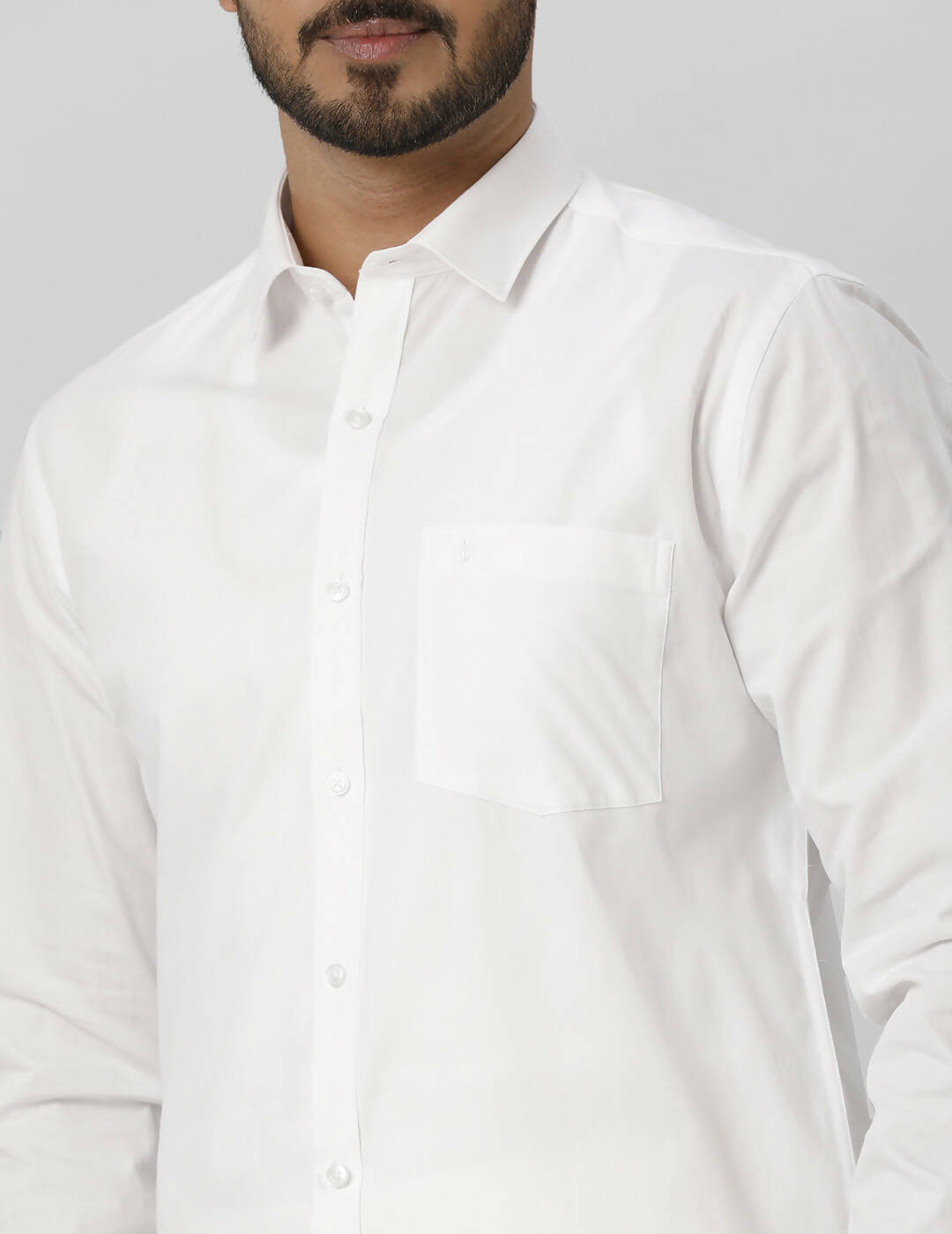 Ramraj Cotton Mens Fullsleeve White Shirt Pus Size | Swadesiicart