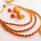 Pink Kemp Three Layer Necklace Set
