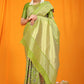 Jyoti Fashion Women's Green Kanjivaram Silk Zari Woven Saree with Blouse | Swadesiicart