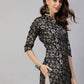 Anubhutee Navy Blue & Gold Ethnic Motifs Foil Printed Kurti | Swadesiicart