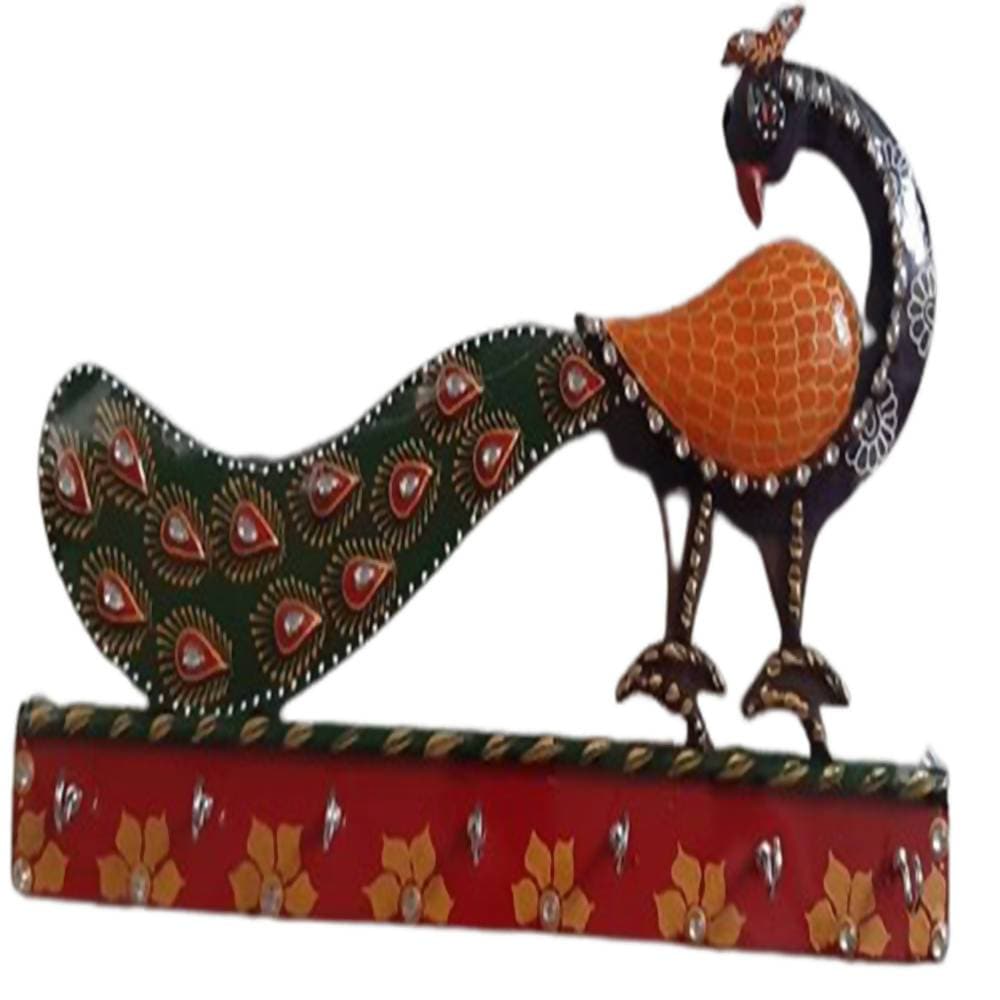 Kundan HandiKrafts Peacock Key Chain Holders - Aahana - The Bliss Store