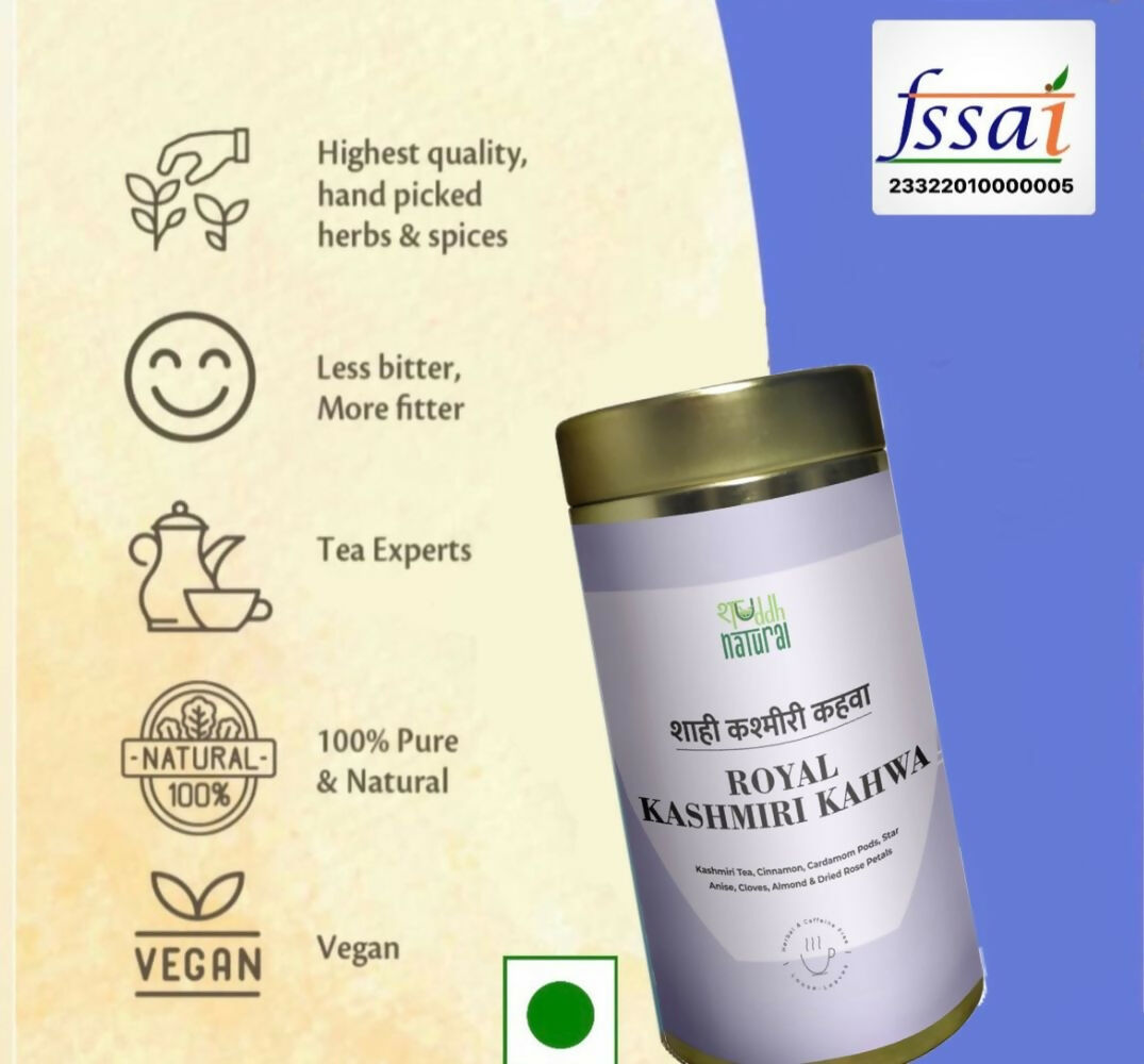 Shuddh Natural Gut Detox Tea Kashmiri Kahwa | Swadesiicart