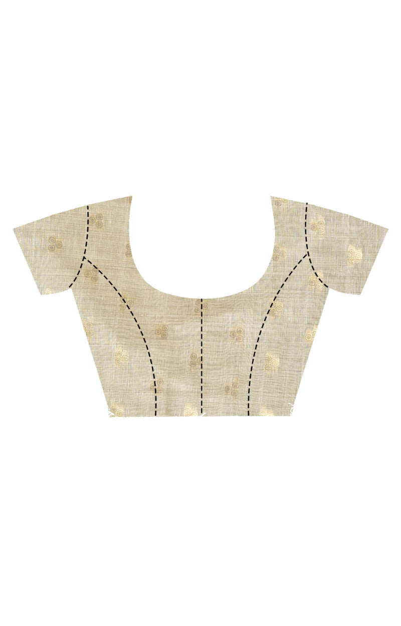 Morchari Banarasi Silk Chanderi Saree-Cream | Swadesiicart