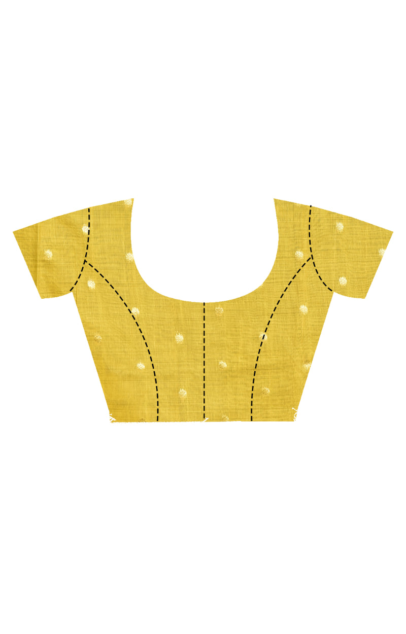 Morchari Banarasi Silk Chanderi Saree-Yellow | Swadesiicart