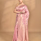 Morchari Banarasi Silk Chanderi Saree-Pink | Swadesiicart