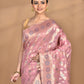 Morchari Banarasi Silk Chanderi Saree-Pink | Swadesiicart