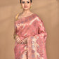 Morchari Banarasi Silk Chanderi Saree-Peach | Swadesiicart