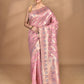 Morchari Banarasi Silk Chanderi Saree-Pink | Swadesiicart