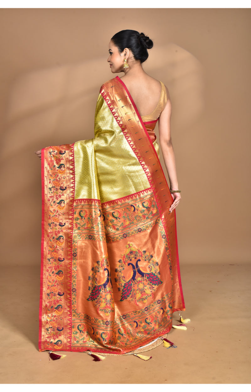 Morchari Women Desgin Banarasi Silk Saree-Multi | Swadesiicart