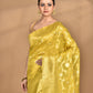 Morchari Banarasi Silk Chanderi Saree-Yellow | Swadesiicart