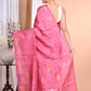 Morchari Pure Tussar Silk Handloom Saree-Pink | Swadesiicart