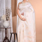 Morchari Pure Tussar Silk Handloom Saree-Cream | Swadesiicart