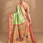 Morchari Women Desgin Banarasi Silk Saree-Green | Swadesiicart