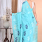 Morchari Pure Tussar Silk Handloom Saree-Blue | Swadesiicart