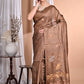 Morchari Pure Tussar Silk Handloom Saree-Coffee Brown | Swadesiicart