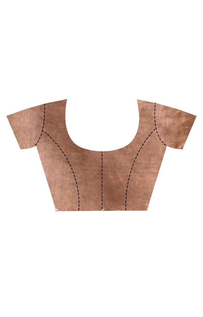 Morchari Pure Tussar Silk Handloom Saree-Coffee Brown | Swadesiicart