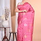 Morchari Pure Tussar Silk Handloom Saree-Pink | Swadesiicart