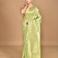 Morchari Banarasi Silk Chanderi Saree-Green | Swadesiicart