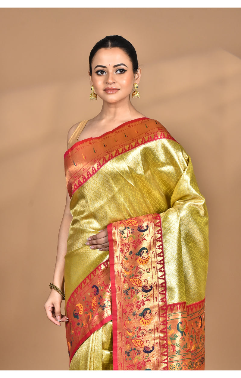 Morchari Women Desgin Banarasi Silk Saree-Multi | Swadesiicart