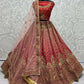 Jyoti Fashion Women's Red Bridal Net Fancy Dori & Sequins Multi Thread Embroidered with Diamond Work Wedding Lehenga Choli | Swadesiicart